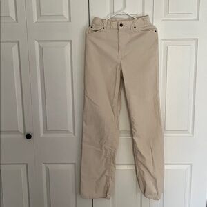 Vintage Levi’s 80’s California Straights cream corduroy pants, size 2/4